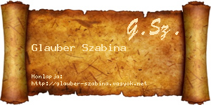 Glauber Szabina névjegykártya