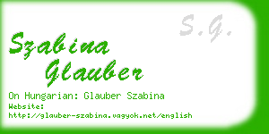 szabina glauber business card